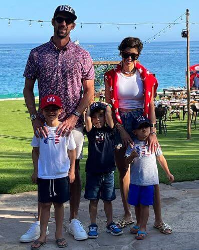 Maverick Nicolas Phelps with his parents Michael Phelps and Nicole Johnson and siblings.
